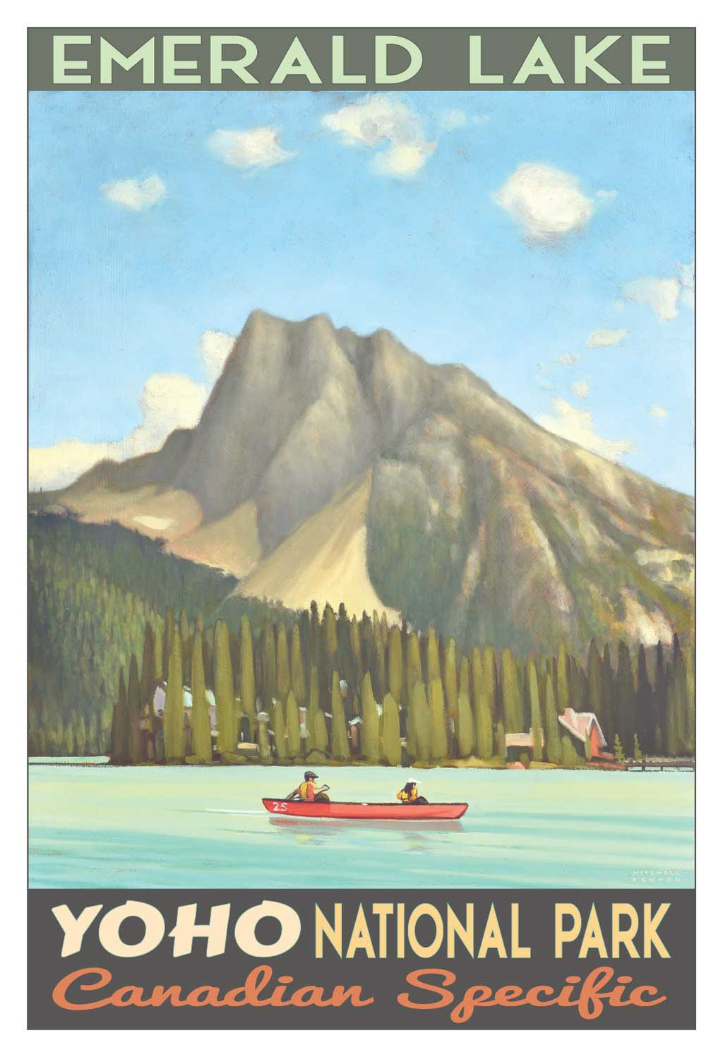 Emerald Lake Mount Burgess - Yoho National Park Poster