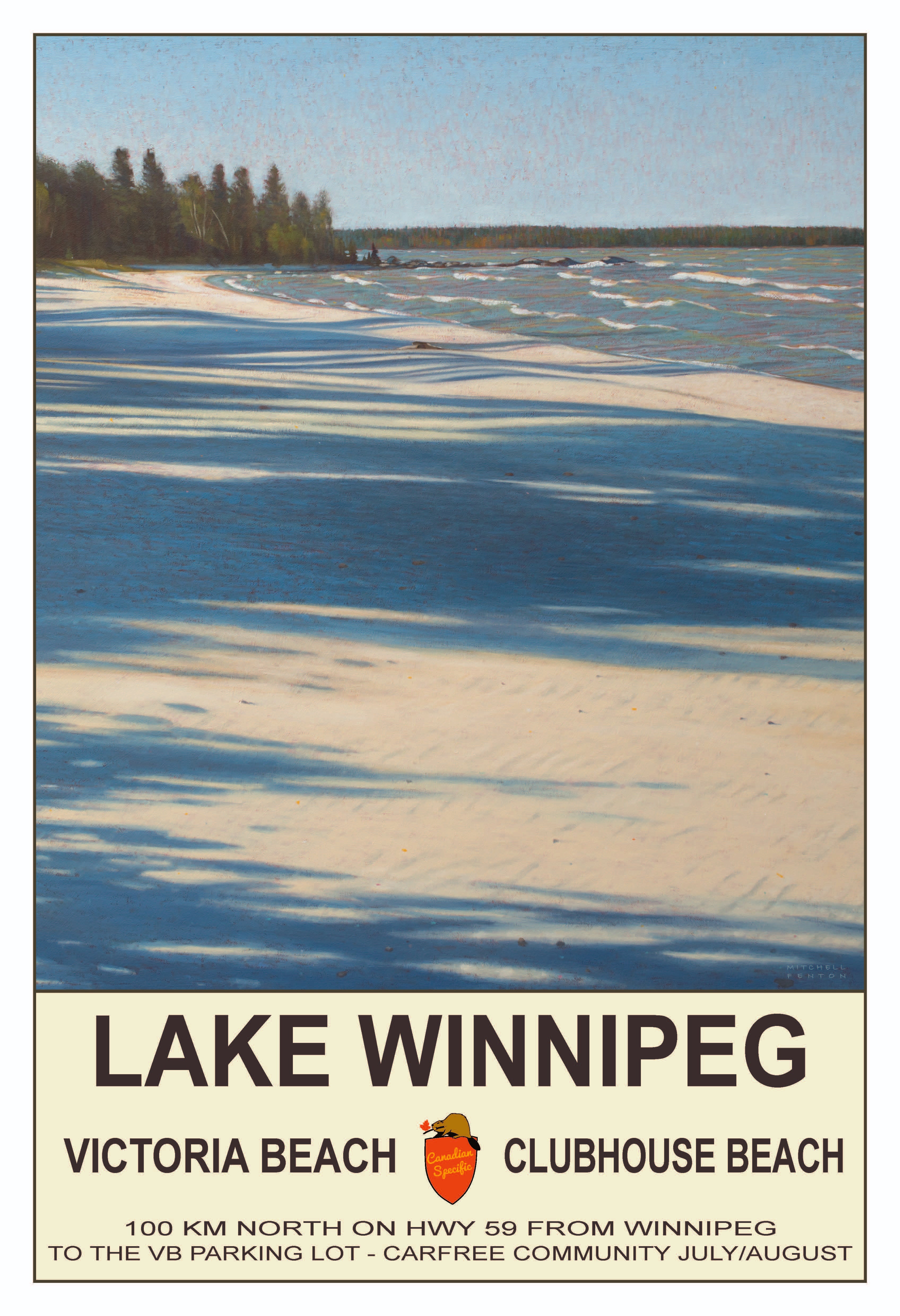 Clubhouse Beach - Lake Winnipeg Poster