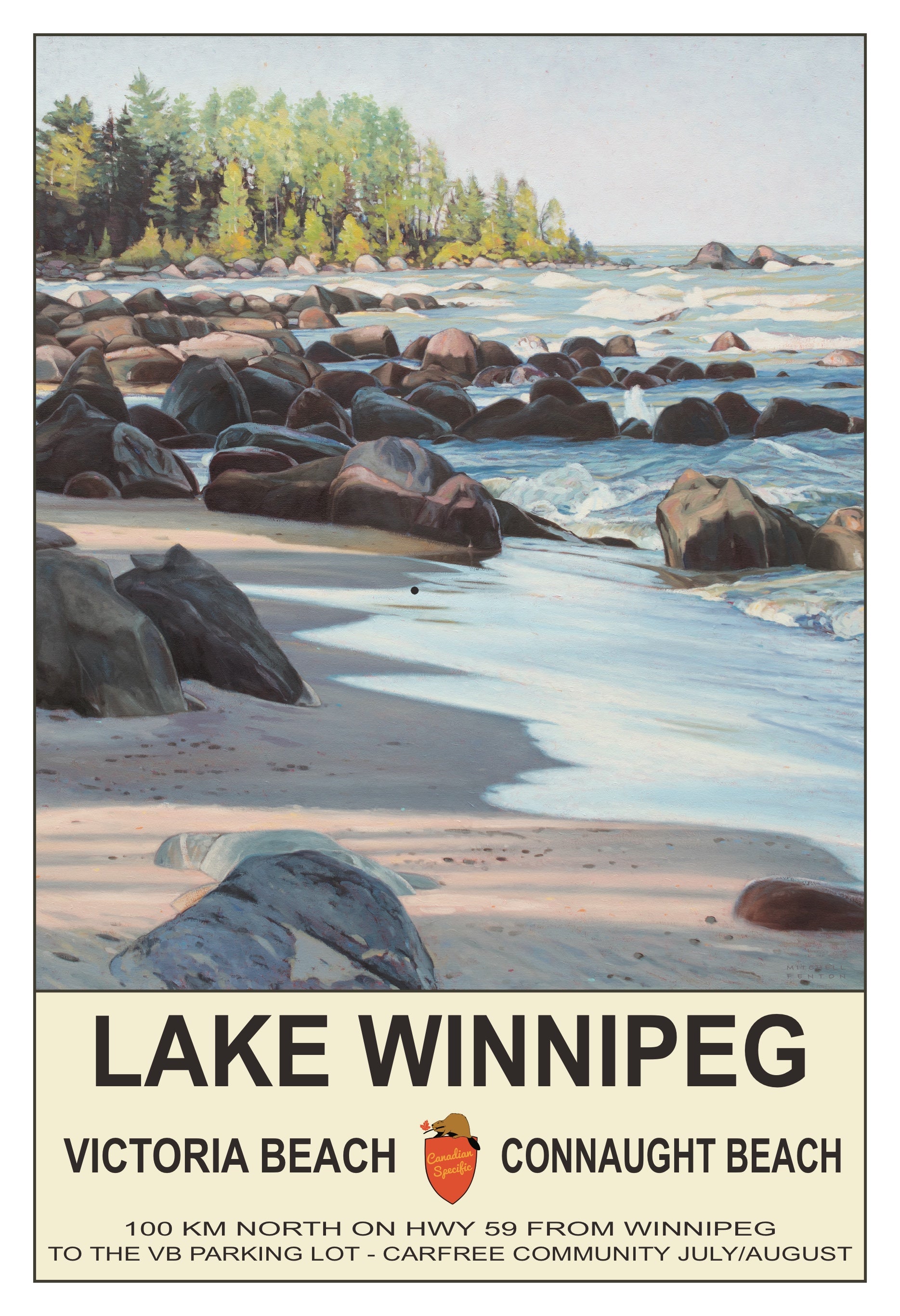 Connaught Beach - Lake Winnipeg Poster