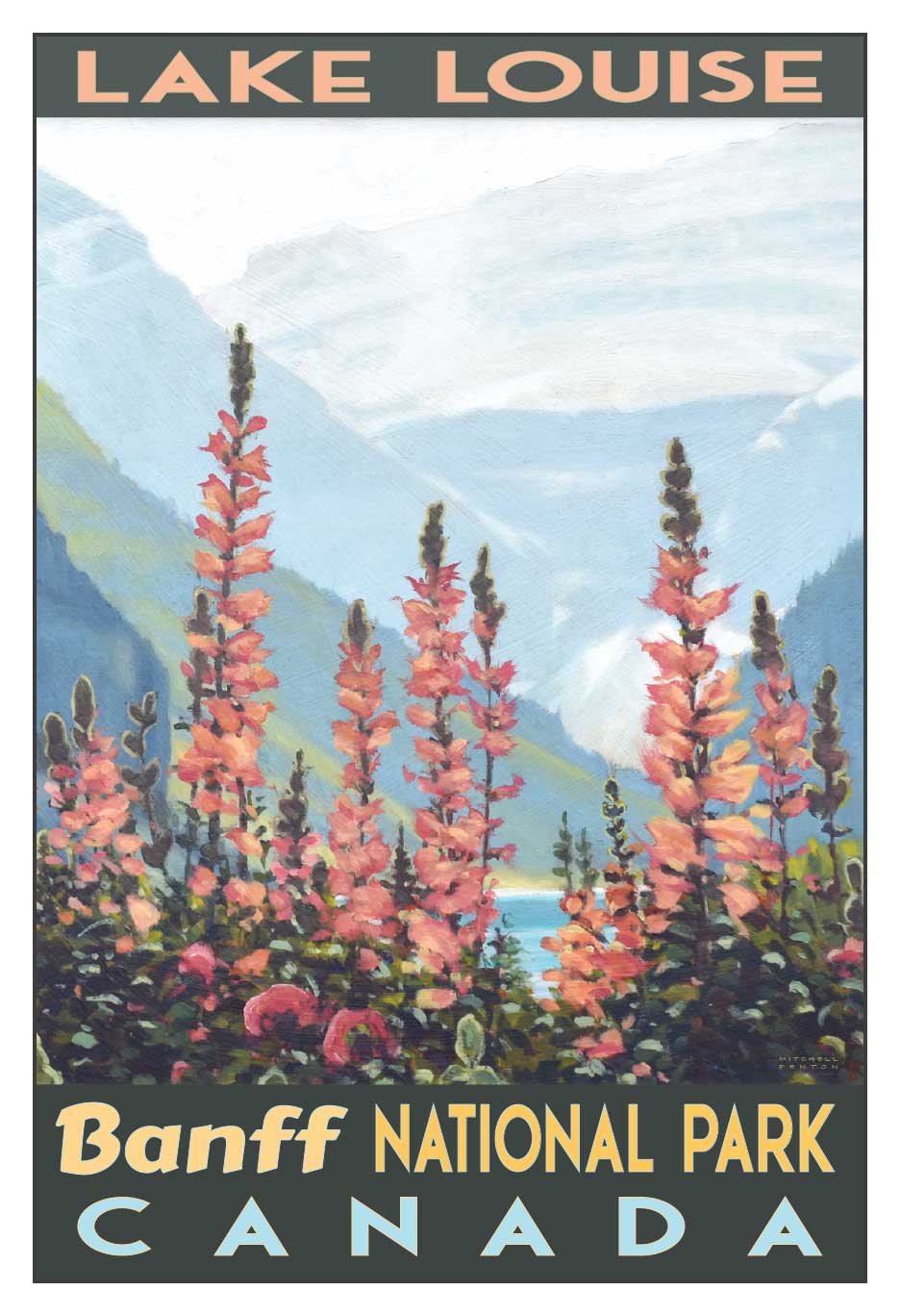 Lake Louise Foxglove - Banff National Park Poster