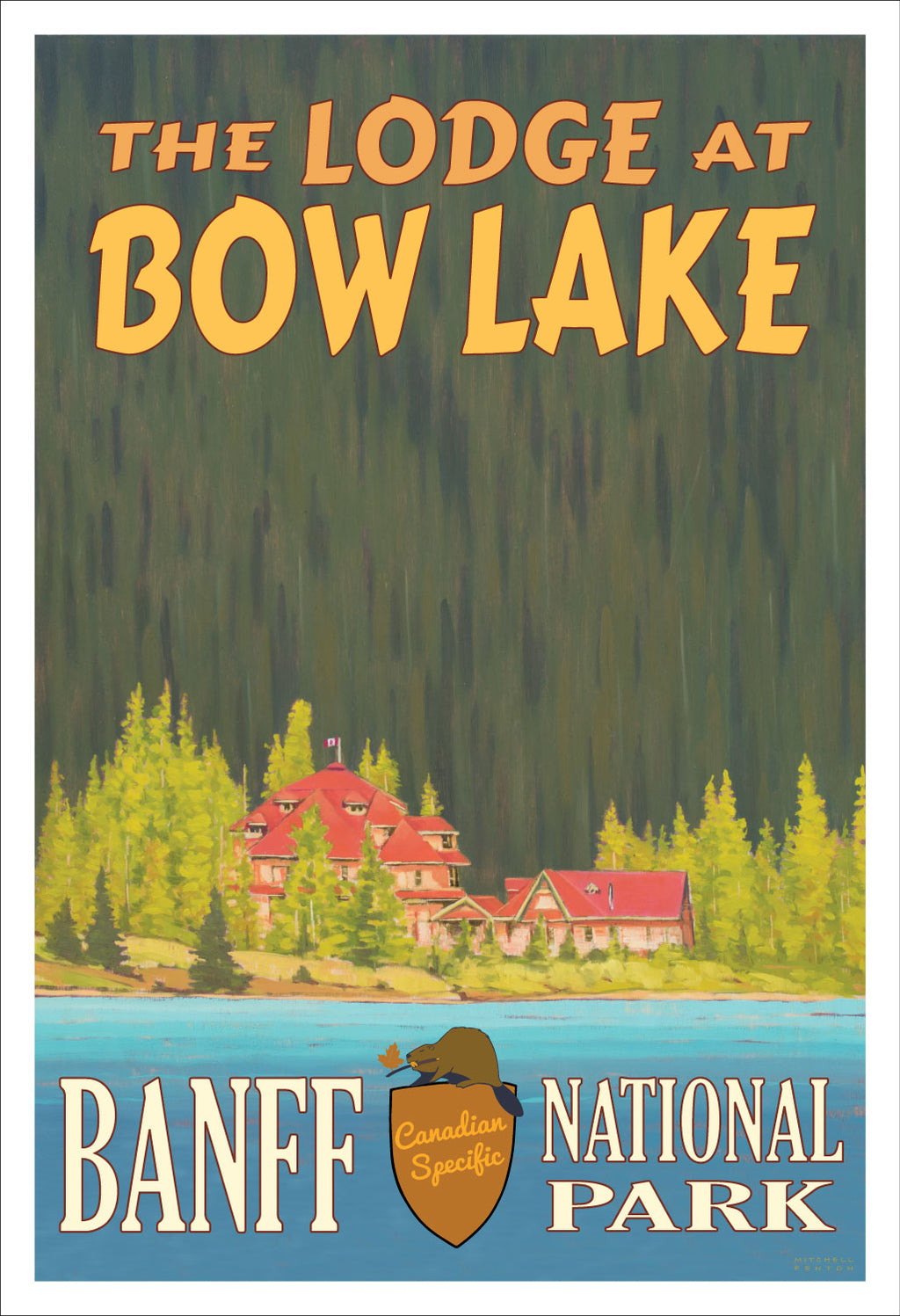 The Lodge at Bow Lake - Banff National Park Poster
