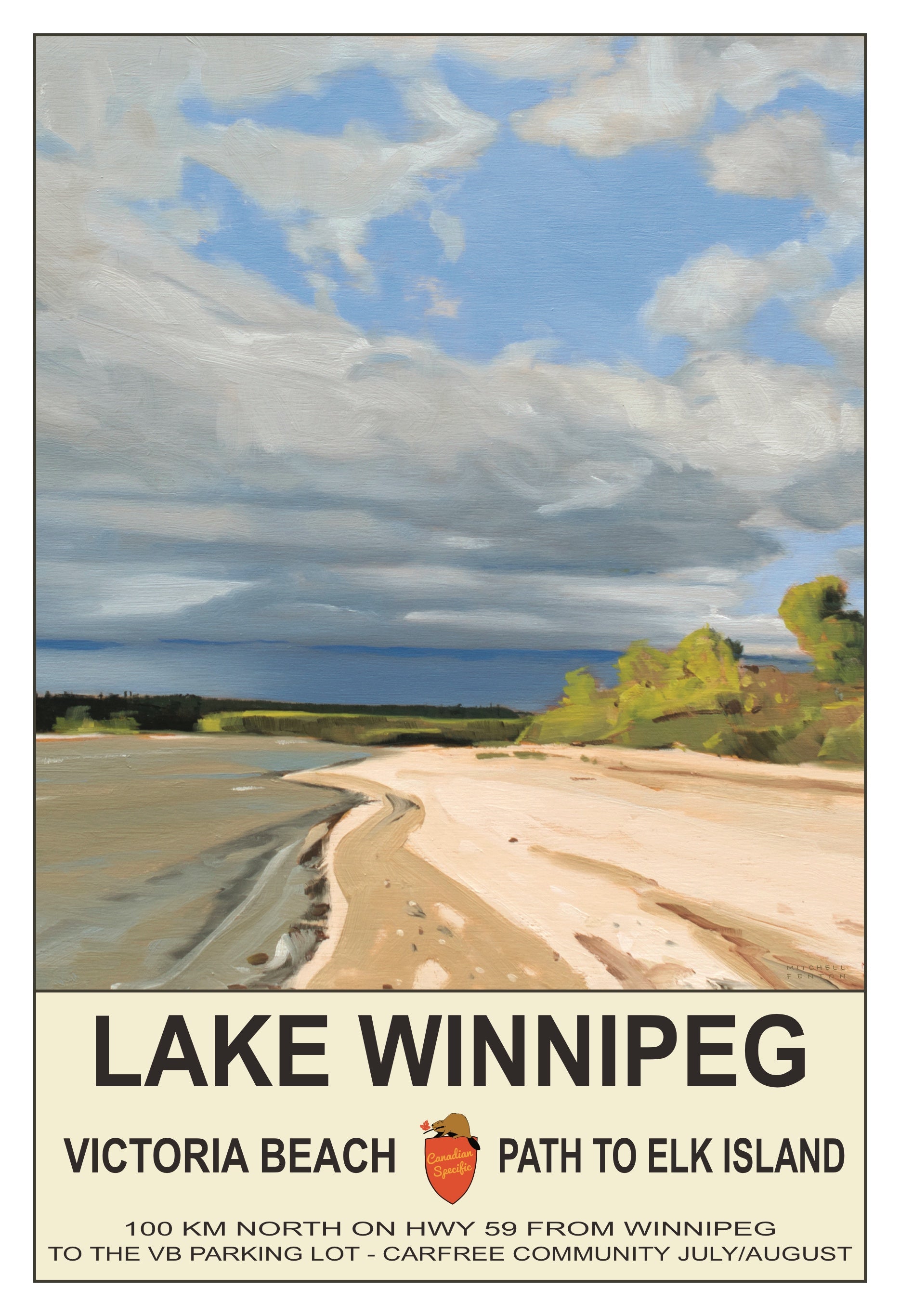 Path to Elk Island - Lake Winnipeg Poster