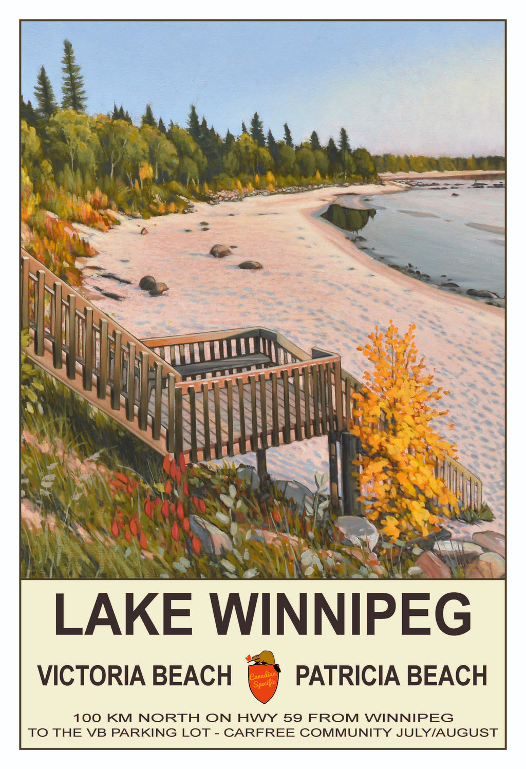 Patricia Beach - Lake Winnipeg Poster