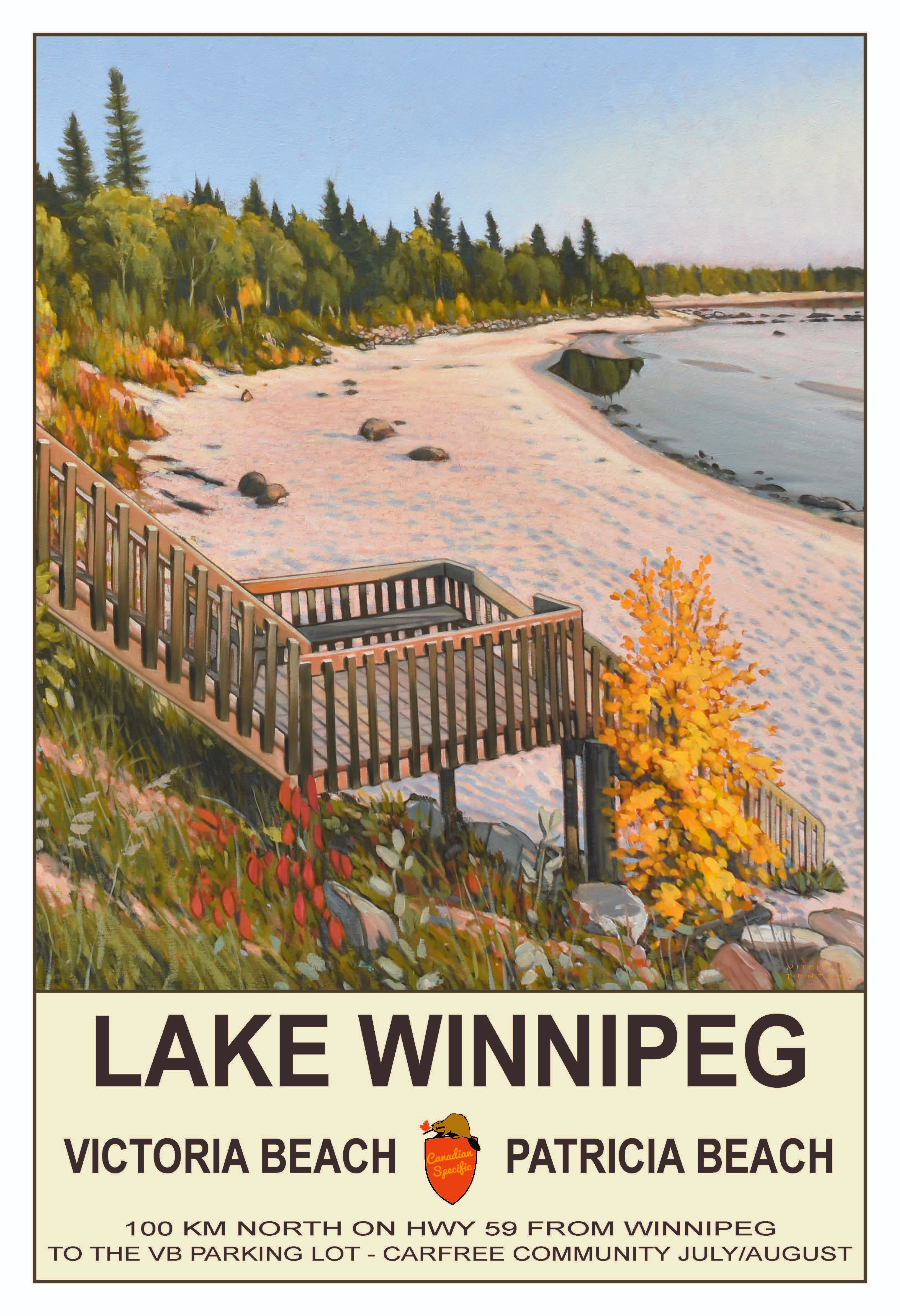 Patricia Beach - Lake Winnipeg Poster