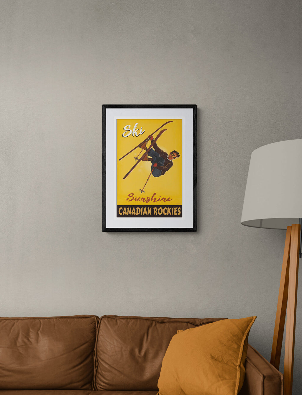 Ski Sunshine Canadian Rockies Poster