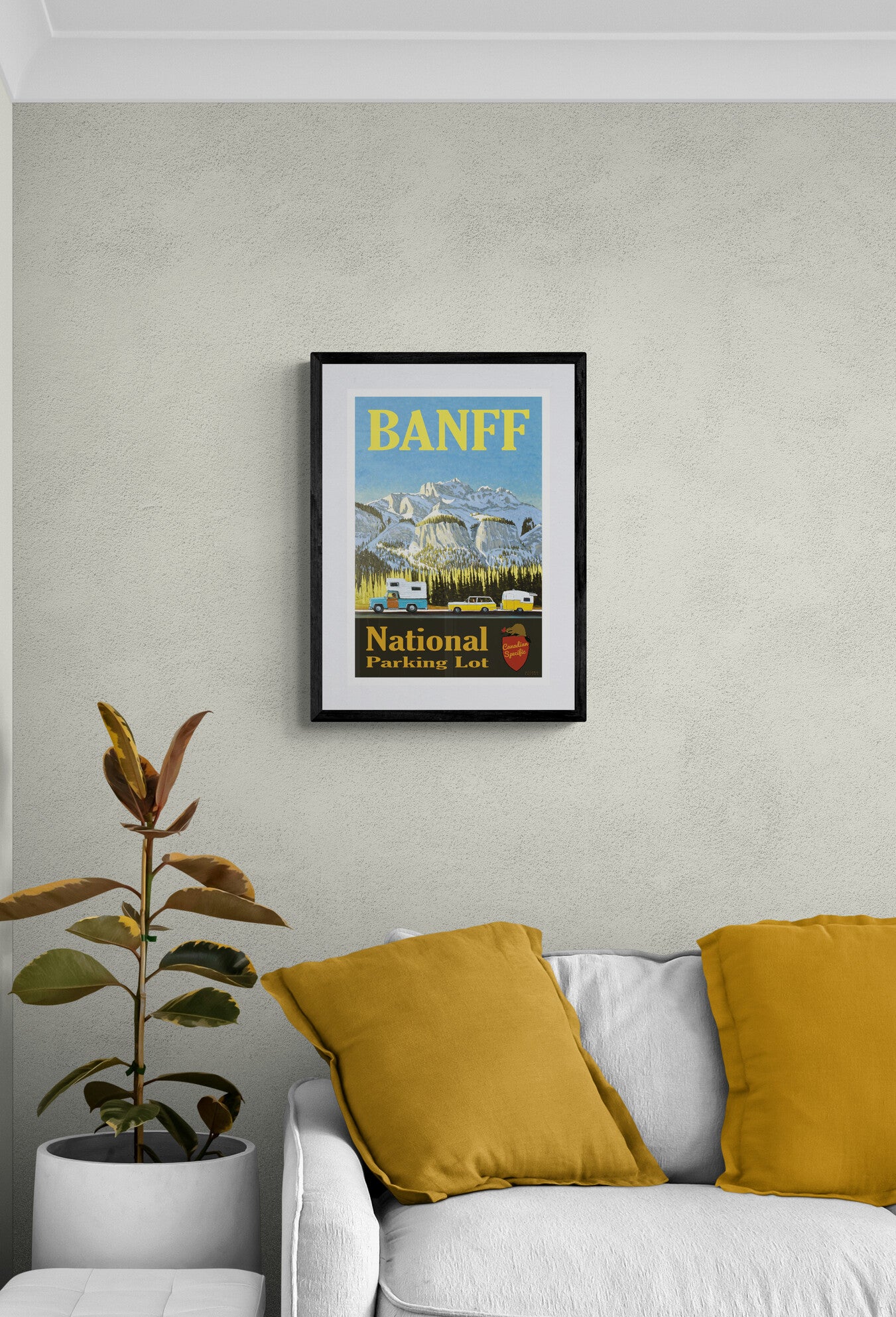 Banff National Parking Lot Poster