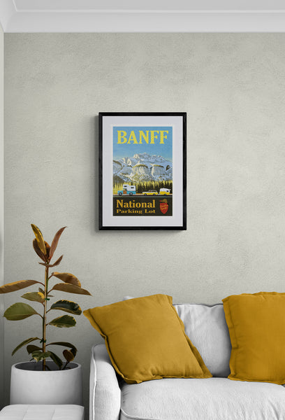 Banff National Parking Lot<br>13 x 19 Poster