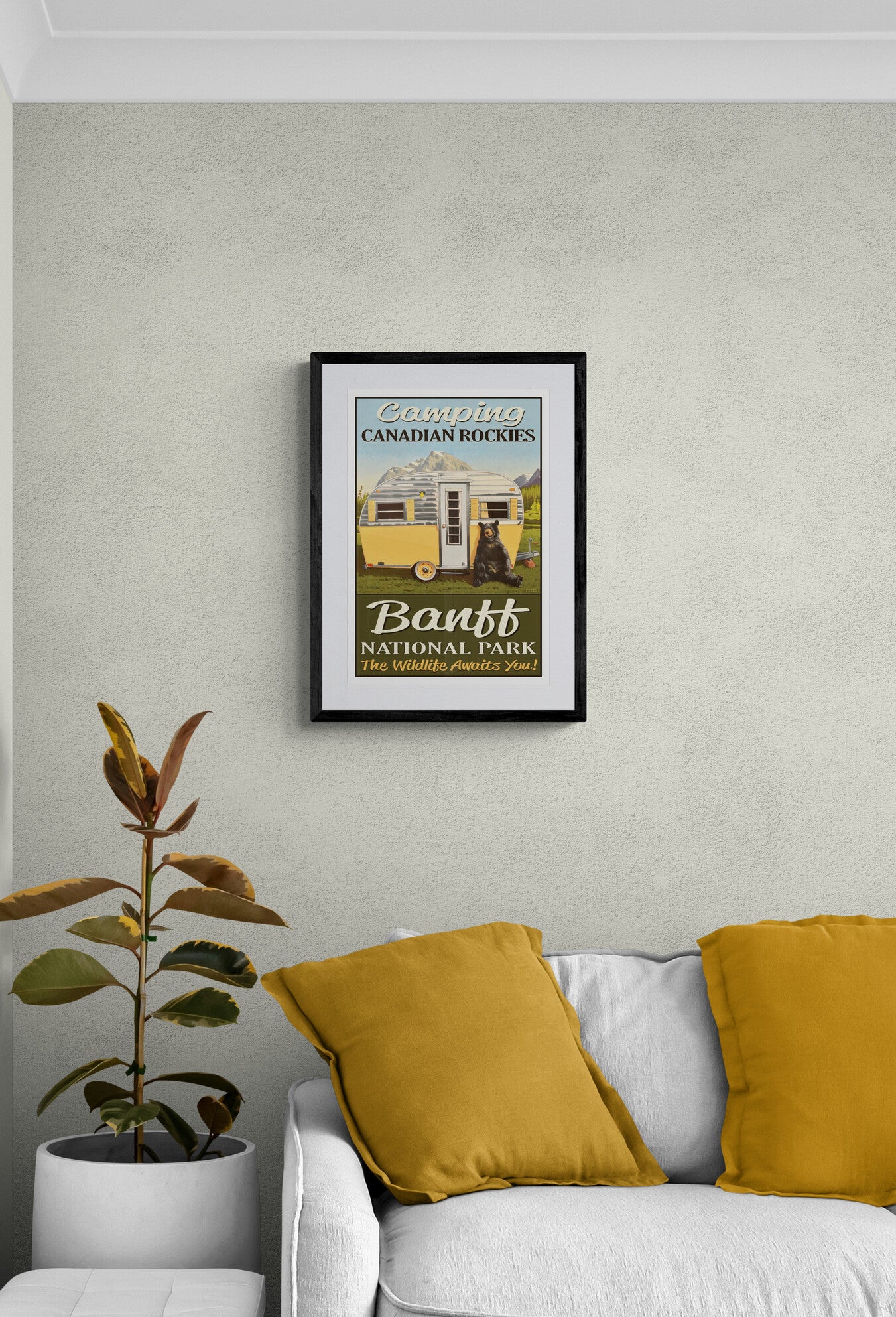 Camping Canadian Rockies Poster