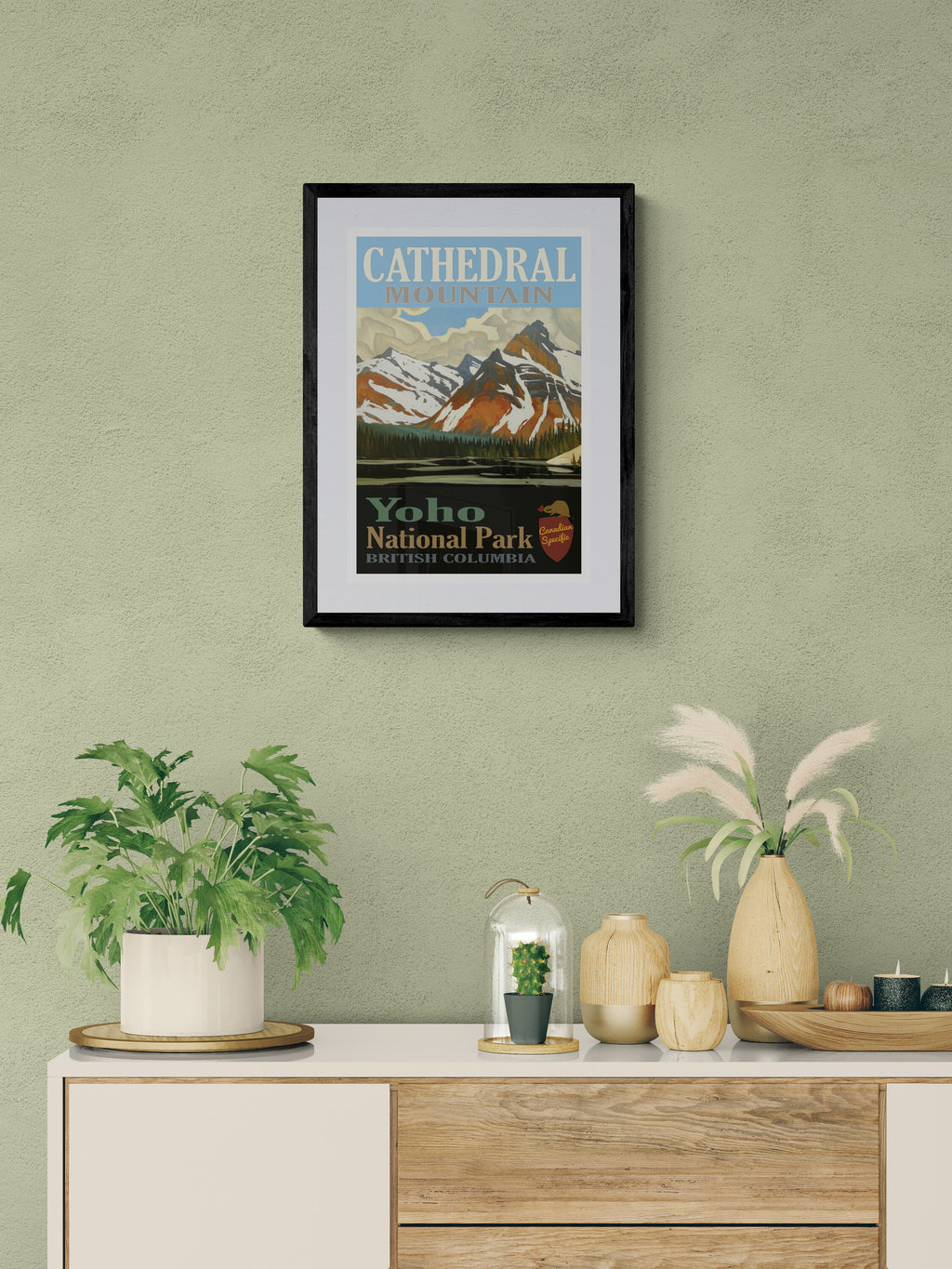 Cathedral Mountain  Yoho National Park Poster