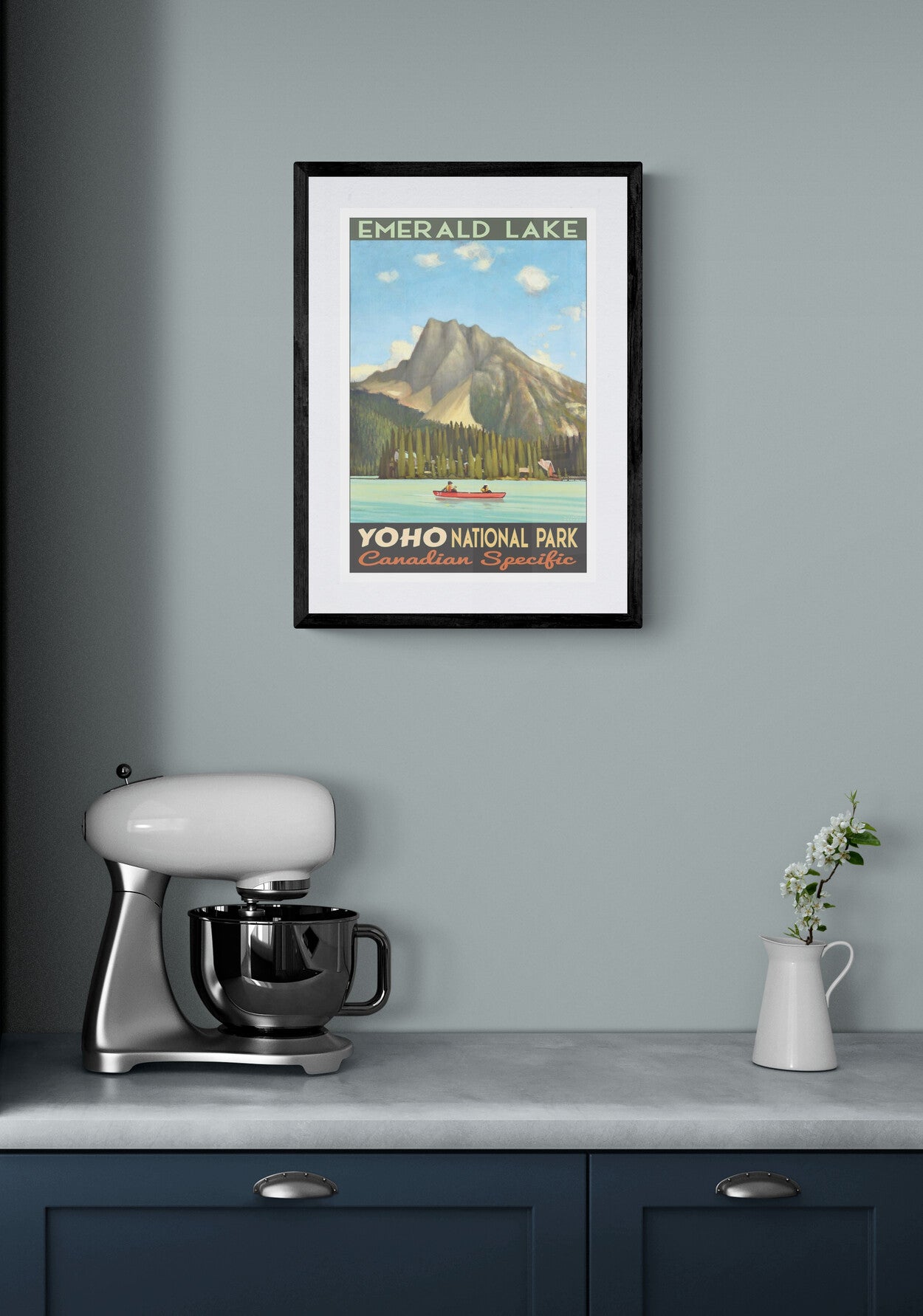Emerald Lake Mount Burgess - Yoho National Park Poster
