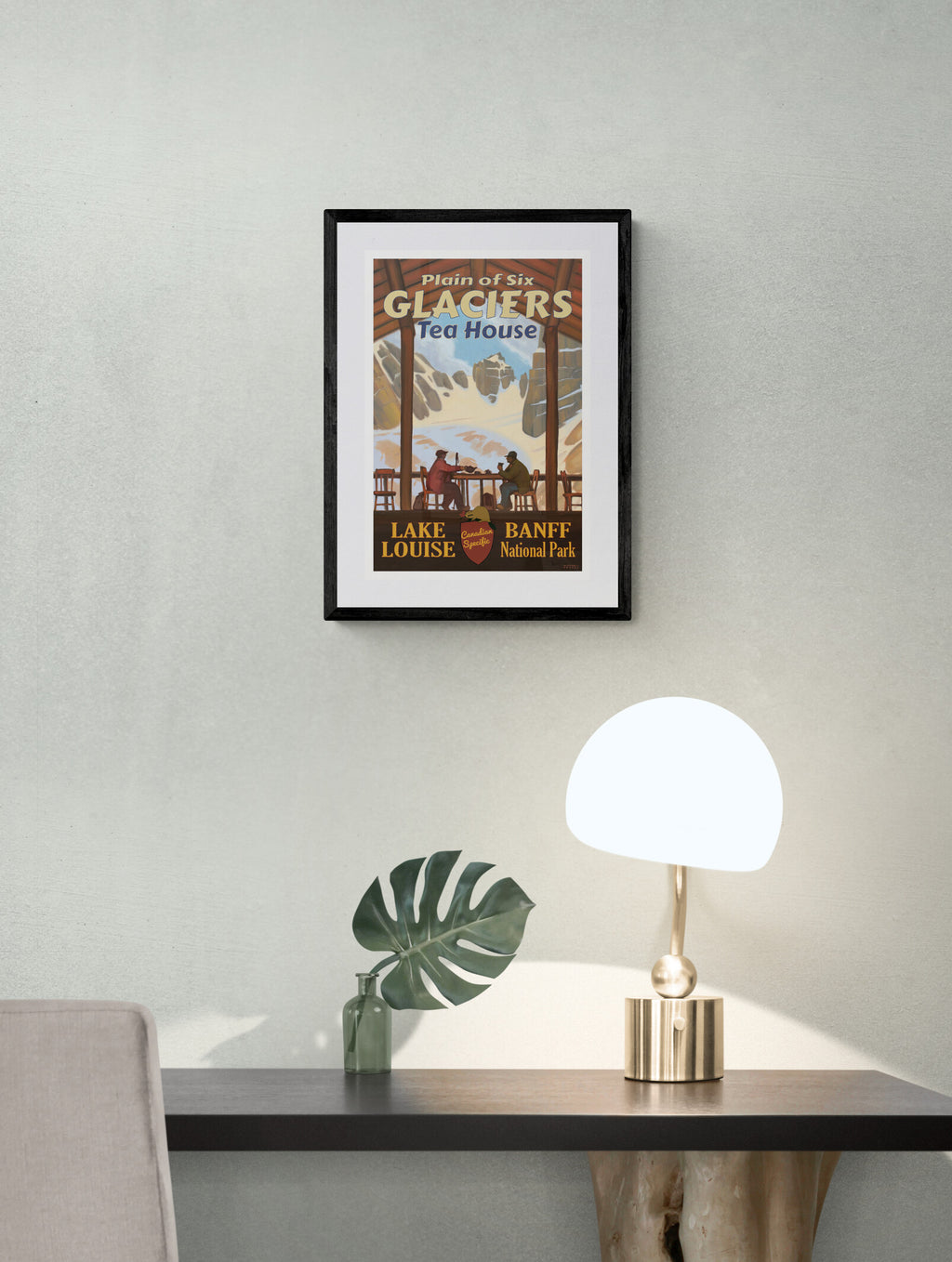 Plain of six glaciers Tea house Poster