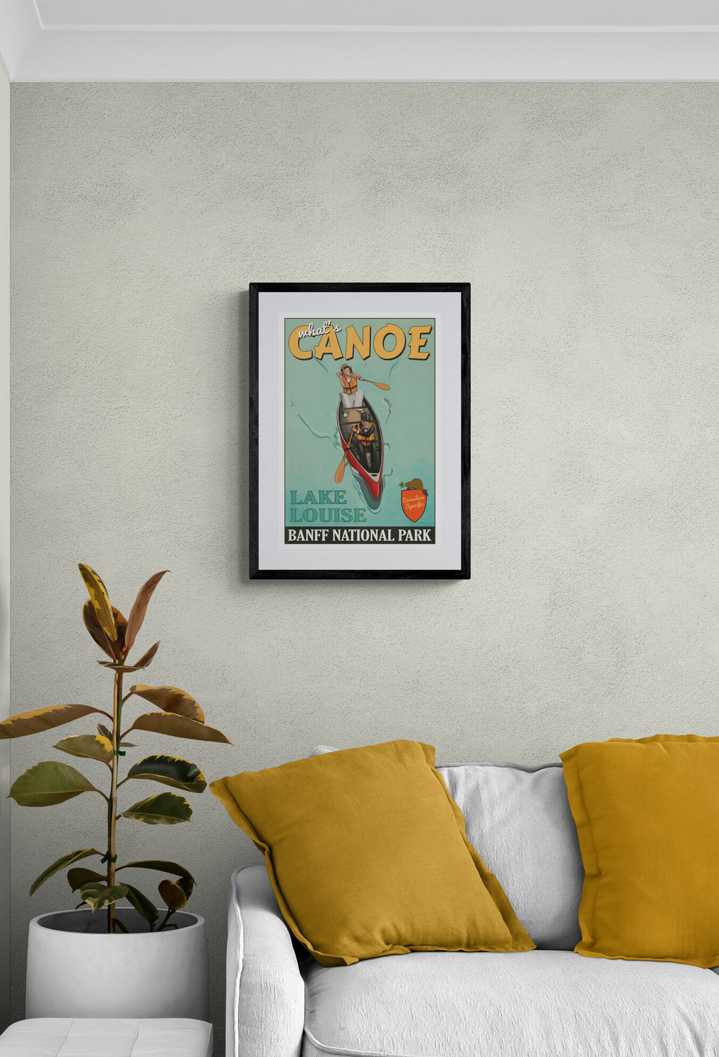 Canoe Lake Louise Poster