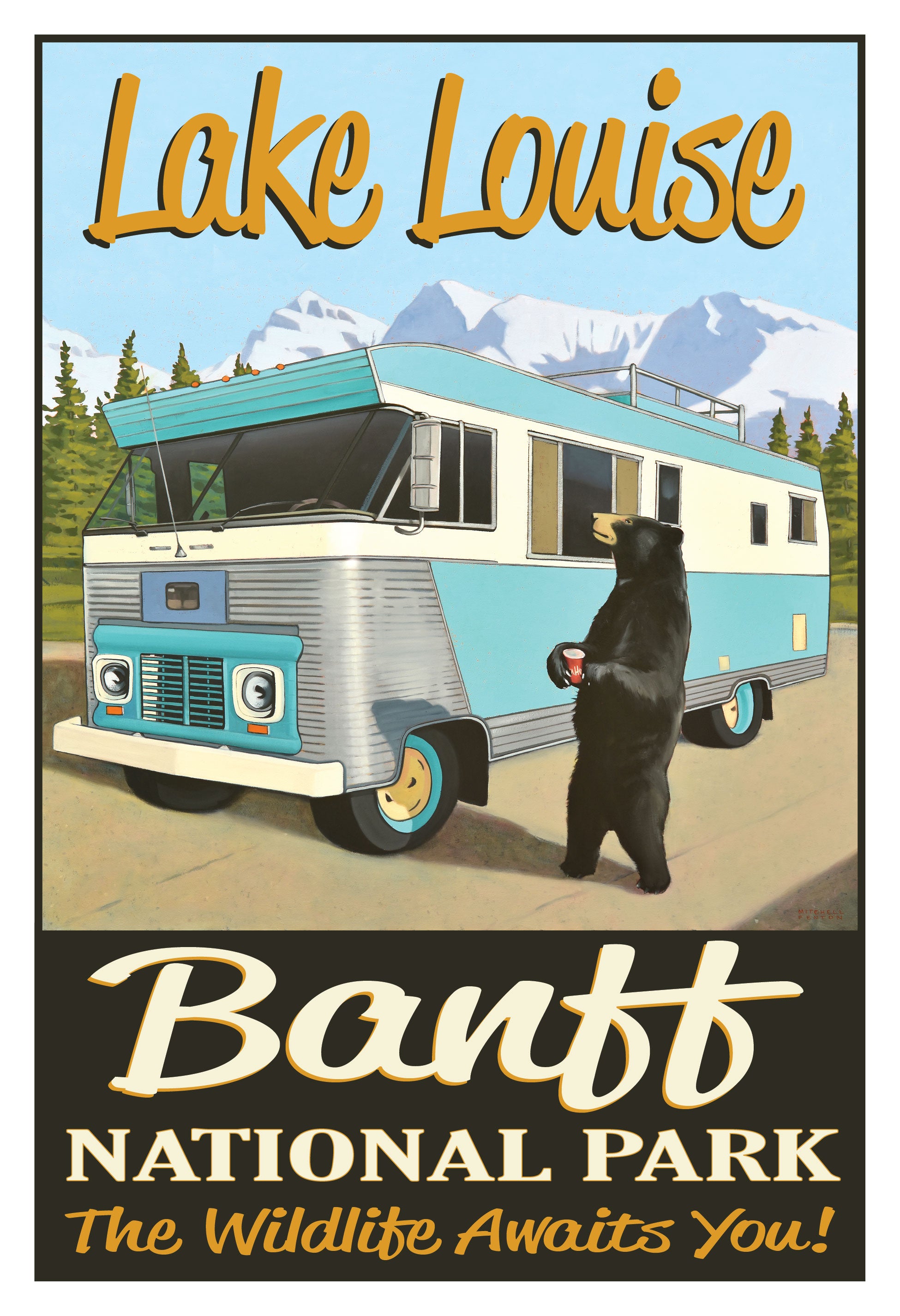 1963 Condor RV - Lake Louise - Banff National Park Poster