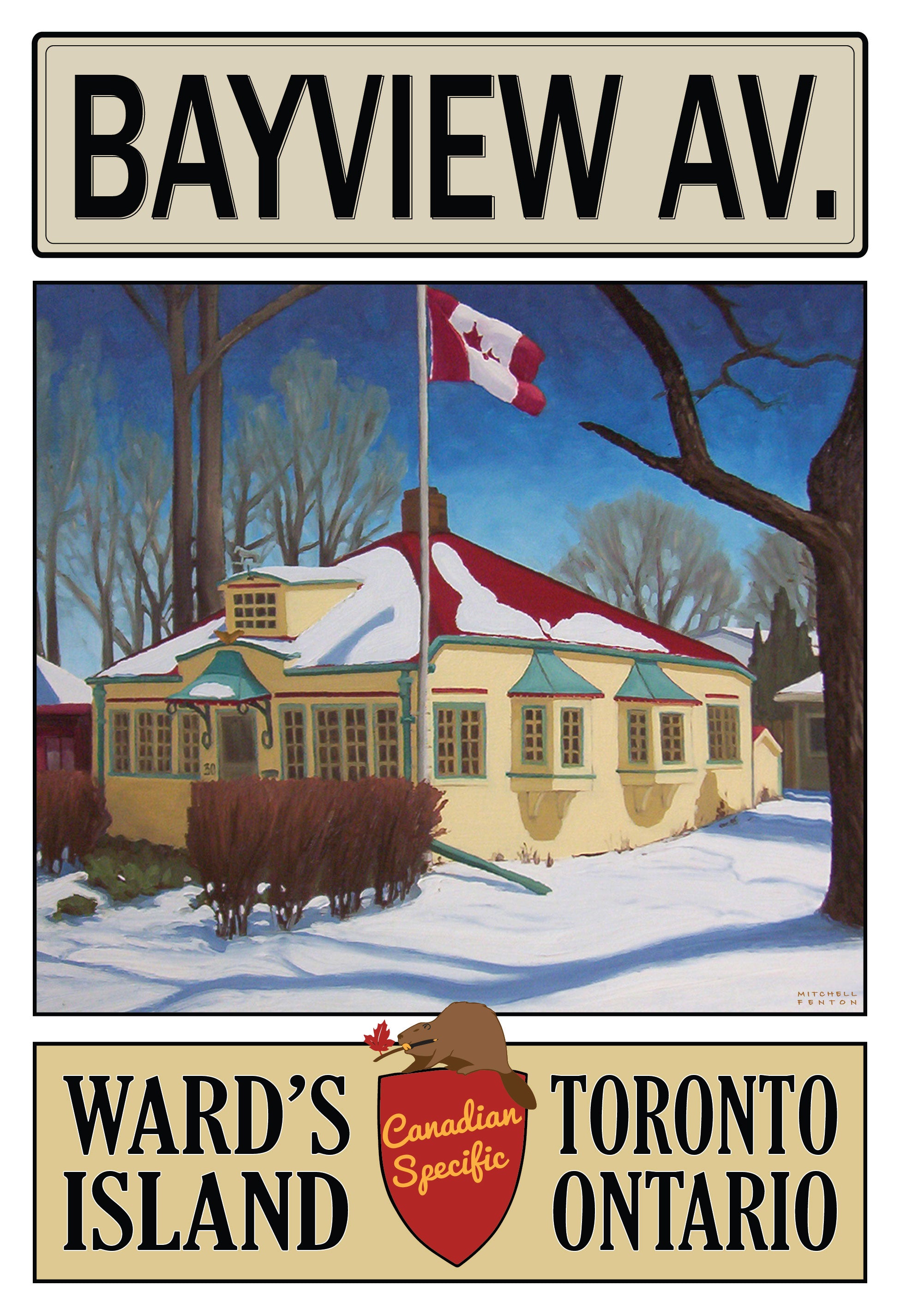 30 Bayview Winter - Wards Island Poster