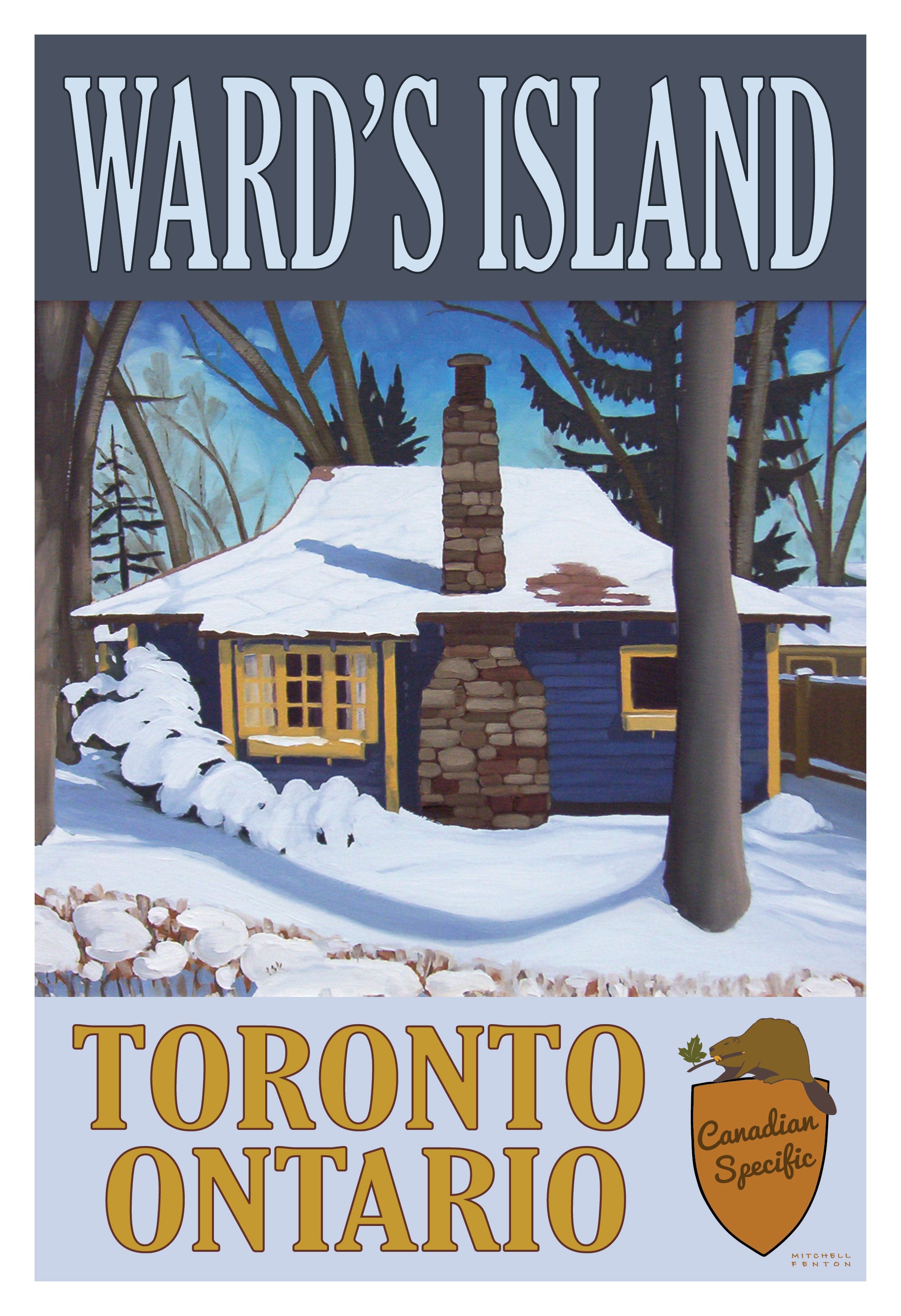 7 Channel Winter - Wards Island Poster