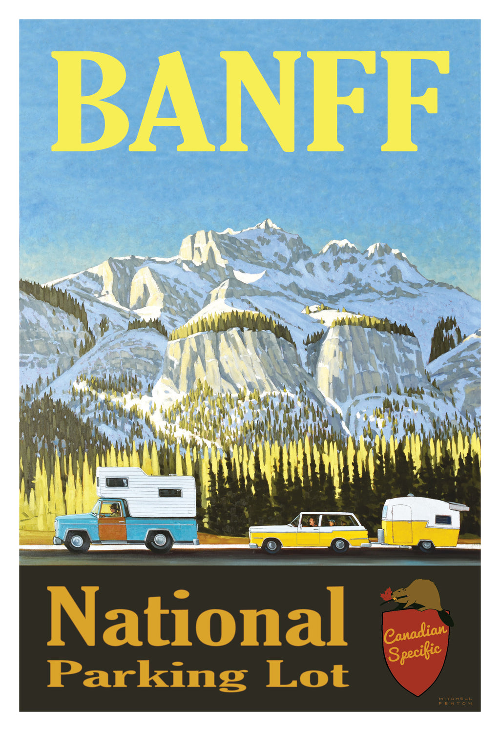 Banff National Parking Lot Poster