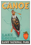 Canoe Lake Louise Poster