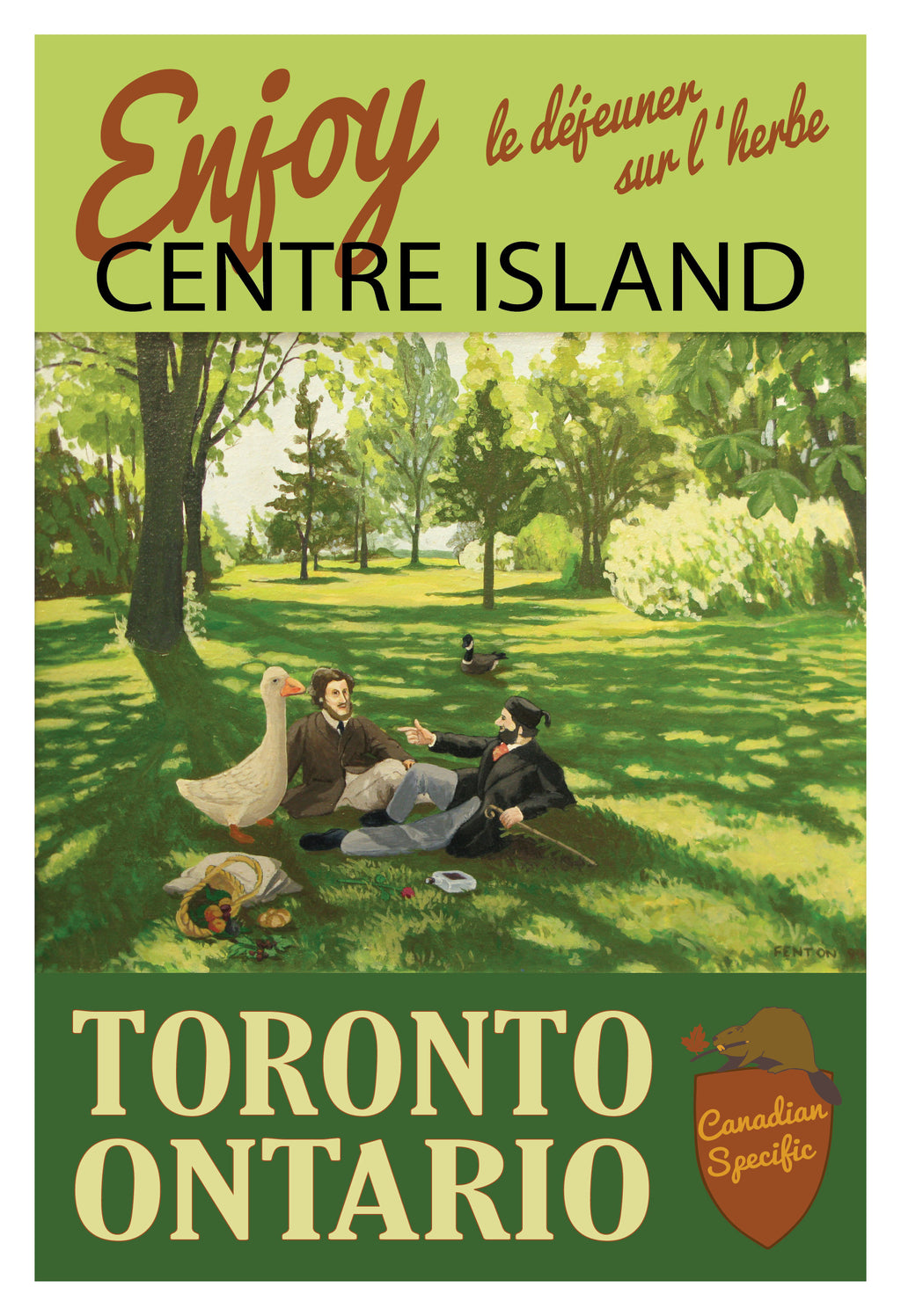 Centre Island Dejeuner Poster