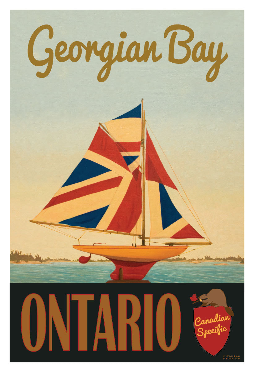 Georgian Bay - Union Jack Pond Yacht Poster