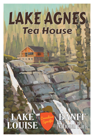 Lake Agnes Tea House Waterfall