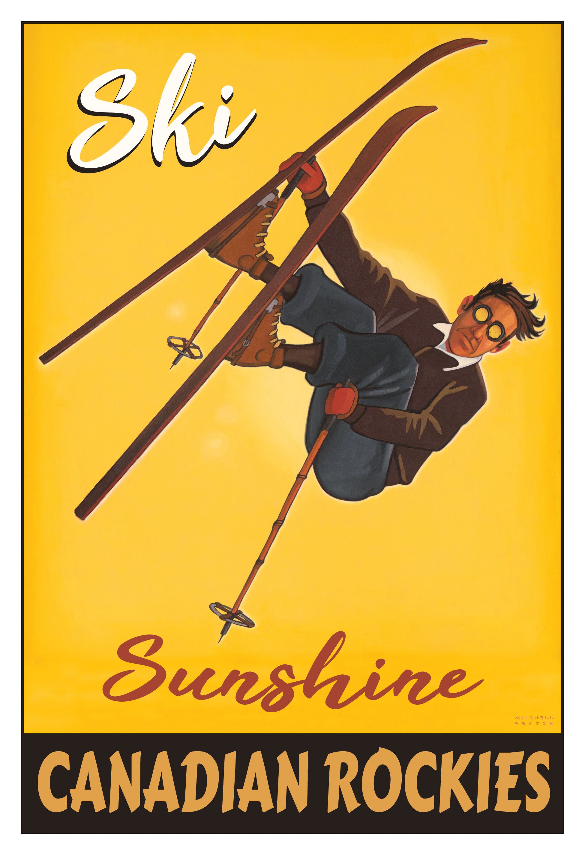 Ski Sunshine Canadian Rockies Poster