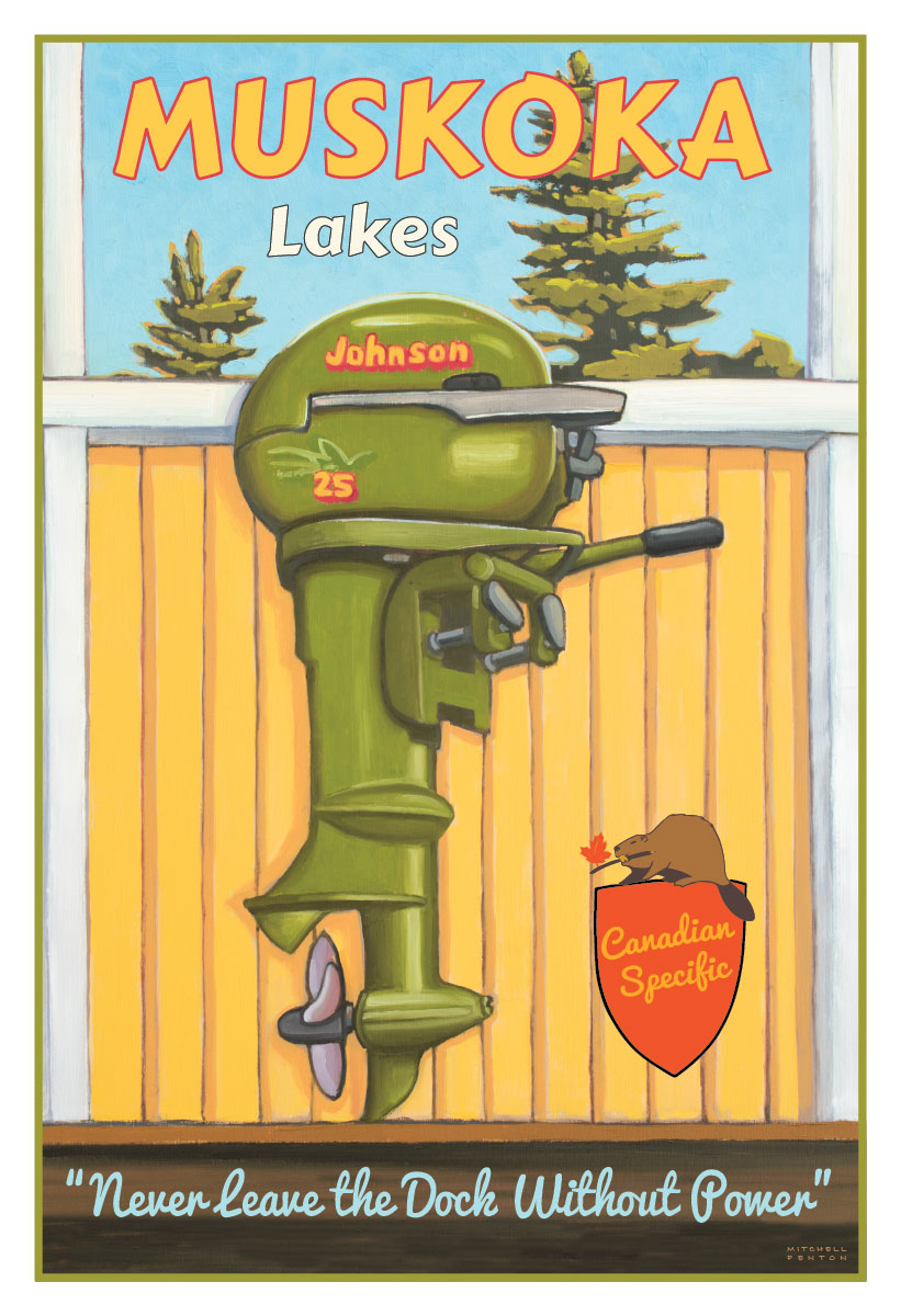 Muskoka Lakes - Vintage Johnson Poster